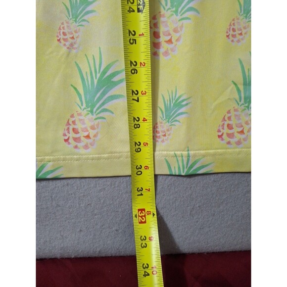 Sunday Swagger Shirt Adult XL Yellow Pineapple Polo Performance Golf Preppy Mens - Picture 7 of 8